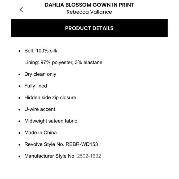 NWT Rebecca Vallance Dahlia Gown $1045 Size US 2 - Picture 4 of 8